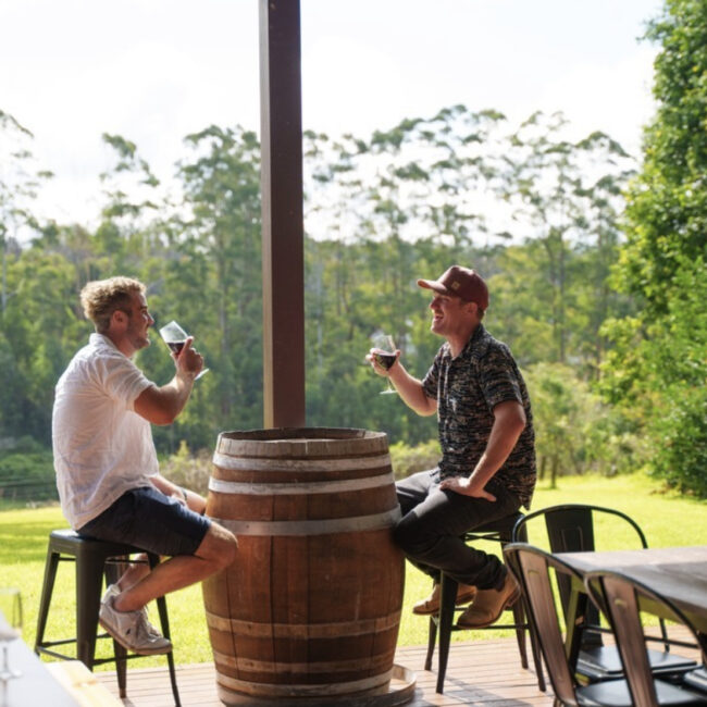 Tasting wine in Mason Wines Tamborine Mountain. Credits to @thevinobus on Instagram